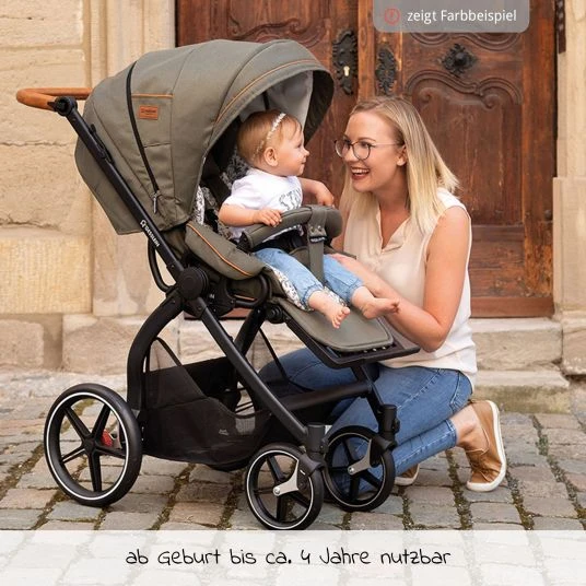 Gesslein 2in1 Kinder-Kombiwagen FX4 Soft+ Classic mit CX3 Wanne & umsetzbarern Sportwagenaufsatz - Schwarz-Tabak- Marine - Kollektion 2022 5 Gesslein 2in1 Kinder-Kombiwagen FX4 Soft+ Classic mit CX3 Wanne & umsetzbarern Sportwagenaufsatz - Schwarz-Tabak- Marine - Kollektion 2022 – Bild 3