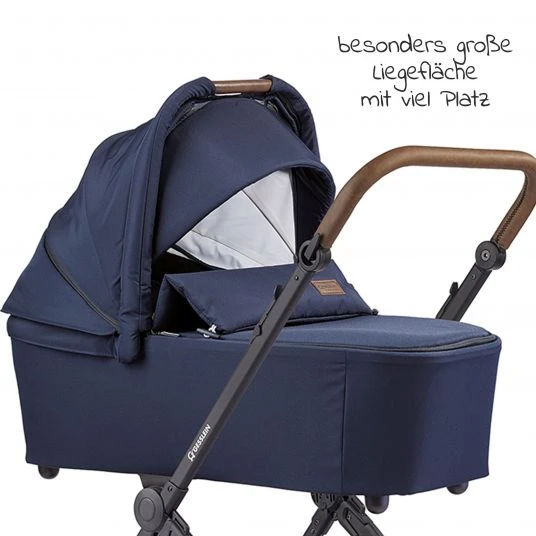 Gesslein 2in1 Kinder-Kombiwagen FX4 Soft+ Classic mit CX3 Wanne & umsetzbarern Sportwagenaufsatz - Schwarz-Tabak- Marine - Kollektion 2022 7 Gesslein 2in1 Kinder-Kombiwagen FX4 Soft+ Classic mit CX3 Wanne & umsetzbarern Sportwagenaufsatz - Schwarz-Tabak- Marine - Kollektion 2022 – Bild 5