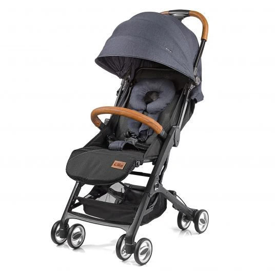 Gesslein Buggy & Reisebuggy Smiloo Cuby mit Liegeposition, klein faltbar nur 6,5kg - Black-Cognac-Blau Meliert - Kollektion 2022 3 Gesslein Buggy & Reisebuggy Smiloo Cuby mit Liegeposition, klein faltbar nur 6,5kg - Black-Cognac-Blau Meliert - Kollektion 2022
