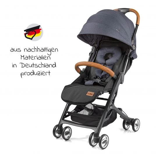 Gesslein Buggy & Reisebuggy Smiloo Cuby mit Liegeposition, klein faltbar nur 6,5kg - Black-Cognac-Blau Meliert - Kollektion 2022 4 Gesslein Buggy & Reisebuggy Smiloo Cuby mit Liegeposition, klein faltbar nur 6,5kg - Black-Cognac-Blau Meliert - Kollektion 2022 – Bild 2