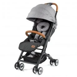 Gesslein Buggy & Reisebuggy Smiloo Cuby mit Liegeposition, klein faltbar nur 6,5kg - Black-Cognac-Grau Meliert - Kollektion 2022