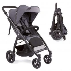 Gesslein Buggy & Sportwagen Smiloo Happy mit Liegeposition, höhenverstellbarer Schieber, bis 22 kg - Black-Grey Melange - Kollektion 2022