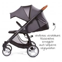 Gesslein Buggy & Sportwagen Smiloo Happy plus mit Liegeposition, höhenverstellbarer Schieber, bis 22 kg - Black-Cognac-Steel Grey - Kollektion 2022 -Deutschland Kinderwagen Verkäufe 2024 gesslein buggy sportwagen smiloo happy plus mit liegeposition hohenverstellbarer schieber bis 20 kg black cognac steel grey 420110 898000 d4