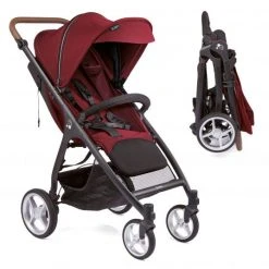 Gesslein Buggy & Sportwagen Smiloo Happy plus mit Liegeposition, höhenverstellbarer Schieber, bis 22 kg - Black-Tabak-Maroon - Kollektion 2022