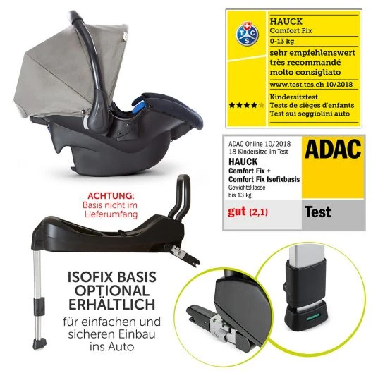 Hauck 3in1 Kinderwagen-Set Rapid 3R Plus (bis 25 kg) Comfort Fix Babyschale, Regenschutz und Insektenschutz - Charcoal 5 Hauck 3in1 Kinderwagen-Set Rapid 3R Plus (bis 25 kg) Comfort Fix Babyschale, Regenschutz und Insektenschutz - Charcoal – Bild 3