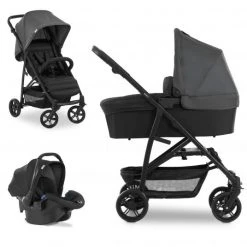 Hauck 3in1 Kinderwagen-Set Rapid 4 Trioset (bis 25 kg) inkl. Babyschale Comfort Fix - Grey - Kollektion 2022