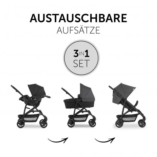 Hauck 3in1 Kinderwagen-Set Rapid 4 Trioset (bis 25 kg) inkl. Babyschale Comfort Fix - Grey - Kollektion 2022 4 Hauck 3in1 Kinderwagen-Set Rapid 4 Trioset (bis 25 kg) inkl. Babyschale Comfort Fix - Grey - Kollektion 2022 – Bild 2