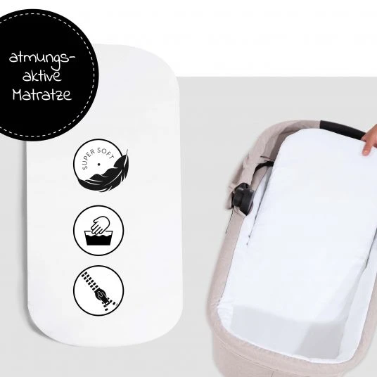 Hauck Babywanne für Buggy Colibri - Melange Beige 4 Hauck Babywanne für Buggy Colibri - Melange Beige – Bild 2