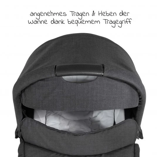 Hauck Babywanne für Buggy Colibri - Melange Black 5 Hauck Babywanne für Buggy Colibri - Melange Black – Bild 3