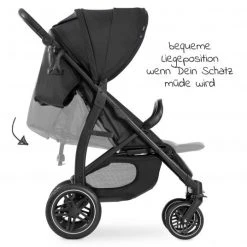 Hauck Buggy Rapid 4D AIR (bis 25 kg) - mit Luftreifen, Liegefunktion und XL Verdeck - Black - Kollektion 2022 -Deutschland Kinderwagen Verkäufe 2024 hauck buggy rapid 4d air bis 25 kg mit luftreifen liegefunktion und xl verdeck black 148488 d5