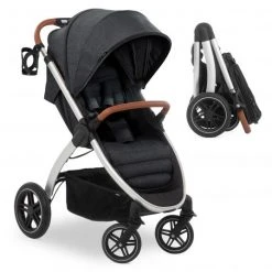 Hauck Buggy & Sportwagen UpTown (mit Liegefunktion, Schieber höhenverstellbar, Einhand-Faltung) - Melange Black