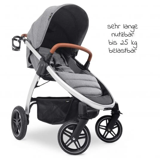 Hauck Buggy & Sportwagen UpTown (mit Liegefunktion, Schieber höhenverstellbar, Einhand-Faltung) - Melange Grey 4 Hauck Buggy & Sportwagen UpTown (mit Liegefunktion, Schieber höhenverstellbar, Einhand-Faltung) - Melange Grey – Bild 2