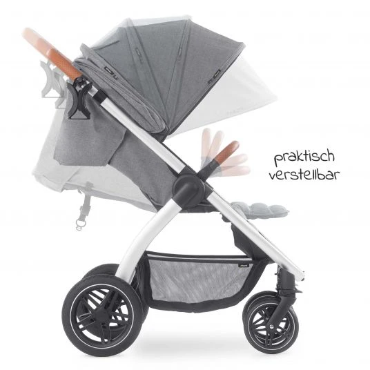 Hauck Buggy & Sportwagen UpTown (mit Liegefunktion, Schieber höhenverstellbar, Einhand-Faltung) - Melange Grey 8 Hauck Buggy & Sportwagen UpTown (mit Liegefunktion, Schieber höhenverstellbar, Einhand-Faltung) - Melange Grey – Bild 6