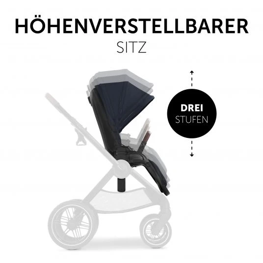 Hauck Buggy & Sportwagen Walk N Care mit Liegefunktion und drehbarem Sitz (bis 25 kg belastbar) - Dark Navy Blue - Kollektion 2022 4 Hauck Buggy & Sportwagen Walk N Care mit Liegefunktion und drehbarem Sitz (bis 25 kg belastbar) - Dark Navy Blue - Kollektion 2022 – Bild 2
