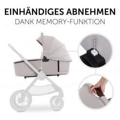 Hauck Faltbare Babywanne (Carrycot) für Walk N Care Kinderwagen - Beige - Kollektion 2022 -Deutschland Kinderwagen Verkäufe 2024 hauck faltbare babywanne carrycot fur walk n care kinderwagen beige 165430 d2