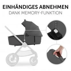 Hauck Faltbare Babywanne (Carrycot) für Walk N Care Kinderwagen - Dark Grey - Kollektion 2022 -Deutschland Kinderwagen Verkäufe 2024 hauck faltbare babywanne carrycot fur walk n care kinderwagen dark grey 165423 d2