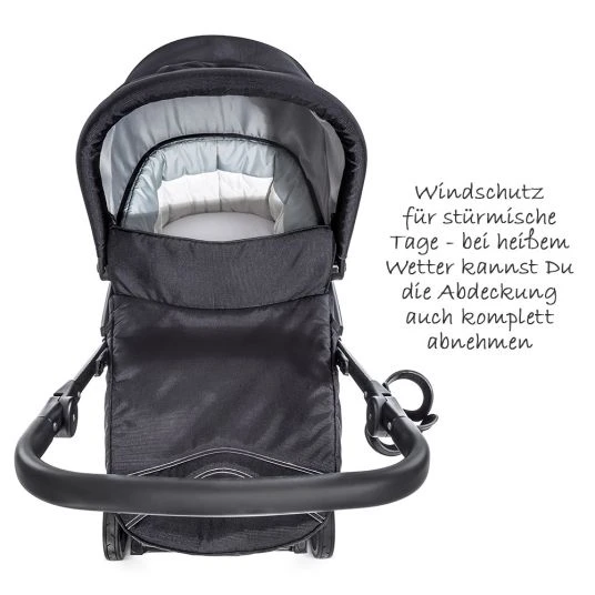 Hauck Kinderwagen-Set Rapid 4S Plus Trioset mit Babywanne, Autositz und Sportwagen (bis 25 kg) - Caviar Silver 7 Hauck Kinderwagen-Set Rapid 4S Plus Trioset mit Babywanne, Autositz und Sportwagen (bis 25 kg) - Caviar Silver – Bild 5