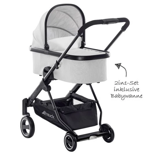 Hauck Kombi-Kinderwagen Apollo - inkl. Sportwagen und Babywanne für Neugeborene - Lunar 4 Hauck Kombi-Kinderwagen Apollo - inkl. Sportwagen und Babywanne für Neugeborene - Lunar – Bild 2