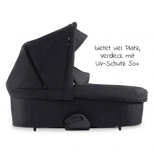 Hauck Kombi-Kinderwagen Saturn R Duoset inkl. Babywanne und Sportsitz (bis 25 kg belastbar) - Melange Black - Kollektion 2023 6 Hauck Kombi-Kinderwagen Saturn R Duoset inkl. Babywanne und Sportsitz (bis 25 kg belastbar) - Melange Black - Kollektion 2023 – Bild 4