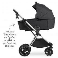 Hauck Kombi-Kinderwagen Vision X Duoset Silver (Sportwagen und Babywanne) inkl. XXL Zubehörpaket - Melange Black -Deutschland Kinderwagen Verkäufe 2024 hauck kombi kinderwagen vision x duoset silver sportwagen und babywanne inkl xxl zubehorpaket melange black 165072 165096 165133 zub d5