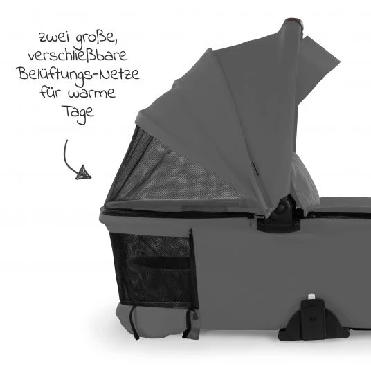 Hauck Kombi-Kinderwagen Walk N Care Set inkl. Babywanne, Sportsitz, Beindecke und XXL Zubehörpaket - Dark Grey - Kollektion 2022 7 Hauck Kombi-Kinderwagen Walk N Care Set inkl. Babywanne, Sportsitz, Beindecke und XXL Zubehörpaket - Dark Grey - Kollektion 2022 – Bild 5