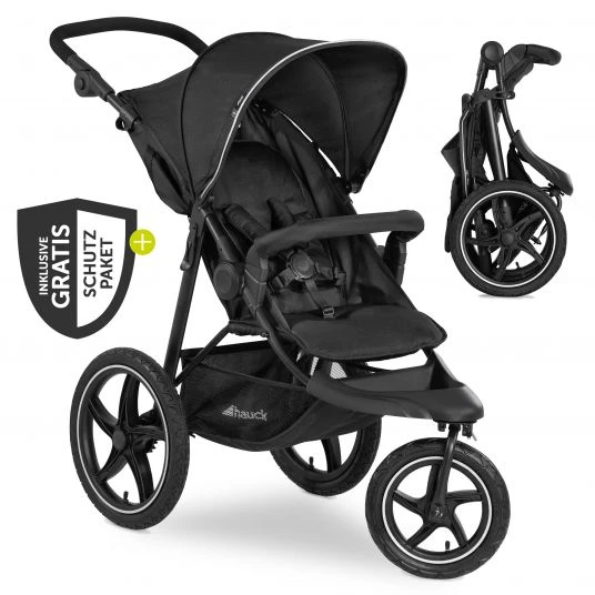 Hauck Sportwagen & Jogger Runner 2 (mit großen Luftreifen) inkl. XXL Zubehörpaket - Black - Kollektion 2022 3 Hauck Sportwagen & Jogger Runner 2 (mit großen Luftreifen) inkl. XXL Zubehörpaket - Black - Kollektion 2022