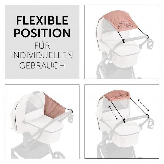 Hauck Universal Sonnensegel für Kinderwagen - Disney - Bambi Rose 7 Hauck Universal Sonnensegel für Kinderwagen - Disney - Bambi Rose – Bild 5