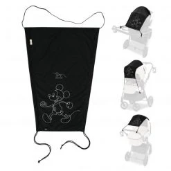 Hauck Universal Sonnensegel für Kinderwagen - Disney - Mickey Mouse Black
