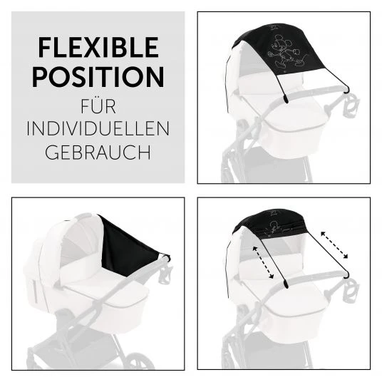 Hauck Universal Sonnensegel für Kinderwagen - Disney - Mickey Mouse Black 7 Hauck Universal Sonnensegel für Kinderwagen - Disney - Mickey Mouse Black – Bild 5