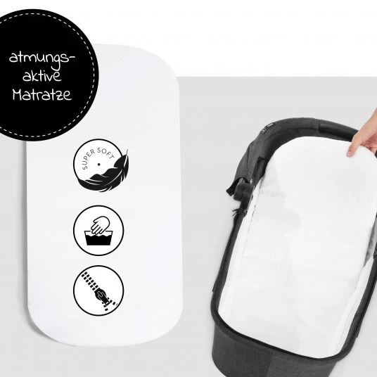 Hauck Vision X Babywanne - Melange Black 4 Hauck Vision X Babywanne - Melange Black – Bild 2