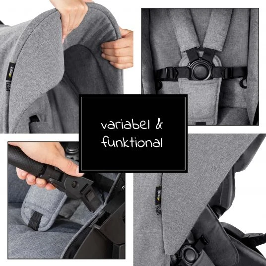 Hauck Vision X Sitzeinheit - Melange Grey 8 Hauck Vision X Sitzeinheit - Melange Grey – Bild 6