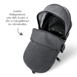 Hauck Zweite Babywanne für Geschwisterwagen Duett 3 - Melange Charcoal -Deutschland Kinderwagen Verkäufe 2024 hauck zweite babywanne fur geschwisterwagen duett 3 melange charcoal 345337 d2