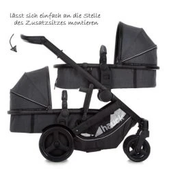 Hauck Zweite Babywanne für Geschwisterwagen Duett 3 - Melange Charcoal -Deutschland Kinderwagen Verkäufe 2024 hauck zweite babywanne fur geschwisterwagen duett 3 melange charcoal 345337 d4