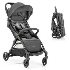 Hoco Reisebuggy / Buggy Quick Folder mit Selbstschließmechanismus & Liegefunktion nur 6,8 kg - Linen Dark Grey - Kollektion 2022