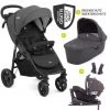 Joie 4in1 Kombi-Kinderwagen-Set Litetrax 4 mit Adapter, Babyschale, Babywanne, Isofix-Basis & XXL-Zubehörpaket - Coal - Kollektion 2022 -Deutschland Kinderwagen Verkäufe 2024 joie 4in1 kombi kinderwagen set litetrax 4 mit adapter babyschale babywanne isofix basis xxl zubehorpaket coal set 199 d0