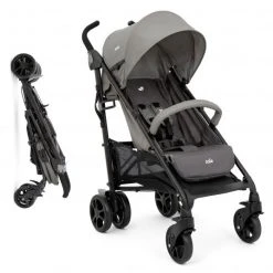 Joie Buggy & Sportwagen Brisk LX bis 22 kg belastbar mit Liegefunktion & Einhand-Faltung - Dark Pewter - Kollektion 2022