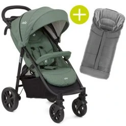 Joie Buggy & Sportwagen Litetrax 4 mit Schieber-Ablagefach & Regenschutz & Fußsack - Laurel - Kollektion 2021