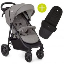 Joie Buggy & Sportwagen Litetrax 4 mit Schieber-Ablagefach & Regenschutz inkl. Fußsack Litetrax - Gray Flannel - Kollektion 2021