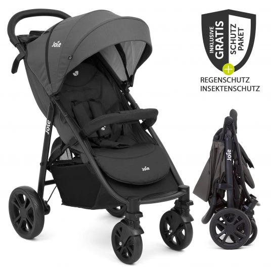 Joie Buggy & Sportwagen Litetrax 4 mit Schieber-Ablagefach, Regenschutz & Insektenschutz - Coal - Kollektion 2022 3 Joie Buggy & Sportwagen Litetrax 4 mit Schieber-Ablagefach, Regenschutz & Insektenschutz - Coal - Kollektion 2022