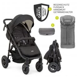 Joie Buggy & Sportwagen Mytrax Flex bis 22 kg belastbar-mit Komfort-Federung, Regenschutz, Fußsack & Handmuff - Pavement - Kollektion 2022