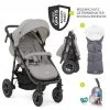 Joie Buggy & Sportwagen Mytrax Flex mit Komfort-Federung, Fußsack Therma bis 22 kg belastbar & XXL Zubehörpaket - Gray Flannel - Kollektion 2022