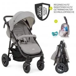 Joie Buggy & Sportwagen Mytrax Flex mit Komfort-Federung, Getränkehalter bis 22 kg belastbar & XXL Zubehörpaket - Gray Flannel - Kollektion 2022