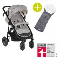 Joie Buggy & Sportwagen Mytrax mit Luftreifen, Getränkehalter, Regenschutz inkl. Fußsack Therma - Gray Flannel - Kollektion 2022