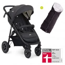 Joie Buggy & Sportwagen Mytrax mit Luftreifen, Getränkehalter, Regenschutz inkl. Fußsack Therma - Pavement - Kollektion 2022