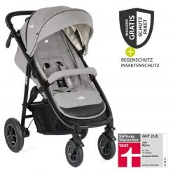 Joie Buggy & Sportwagen Mytrax mit Luftreifen, Getränkehalter, Regenschutz & Insektenschutz - Gray Flannel - Kollektion 2022