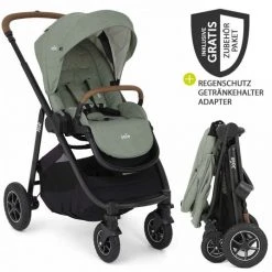 Joie Buggy & Sportwagen Versatrax bis 22 kg belastbar - umsetzbare Sitzeinheit, Adapter, & Regenschutz - Laurel - Kollektion 2022