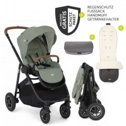Joie Buggy & Sportwagen Versatrax bis 22 kg belastbar- umsetzbare Sitzeinheit, Regenschutz, Fußsack & Handmuff - Laurel - Kollektion 2022