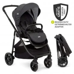 Joie Buggy & Sportwagen Versatrax E bis 22 kg umsetzbare Sitzeinheit + Getränkehalter, Adapter & Regenschutz - Pavement - Kollektion 2022