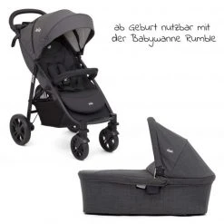 Joie Kombi-Kinderwagen Litetrax 4 mit Schieber-Ablagefach, Babywanne, Adapter & Zubehör Paket - Black - Kollektion 2022 -Deutschland Kinderwagen Verkäufe 2024 joie kombi kinderwagen litetrax 4 mit schieber ablagefach babywanne adapter zubehor paket black set 260 d2