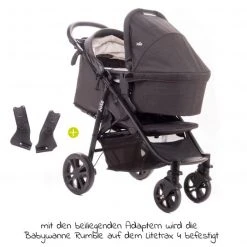Joie Kombi-Kinderwagen Litetrax 4 mit Schieber-Ablagefach, Babywanne, Adapter & Zubehör Paket - Black - Kollektion 2022 -Deutschland Kinderwagen Verkäufe 2024 joie kombi kinderwagen litetrax 4 mit schieber ablagefach babywanne adapter zubehor paket black set 260 d3